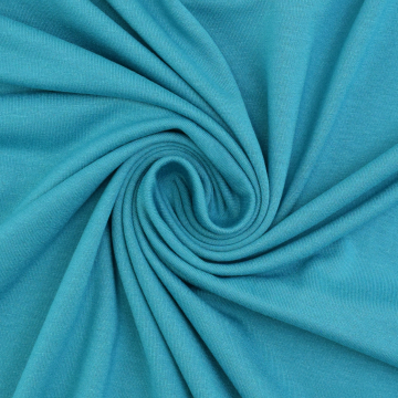 Tissu jersey viscose, bleu pétrole clair