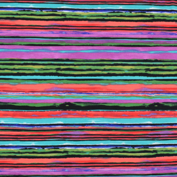 Viskosejersey Irregular Stripes, multicolor