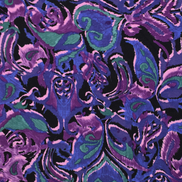 Tissu jersey viscose abstrait Mariella, pourpre