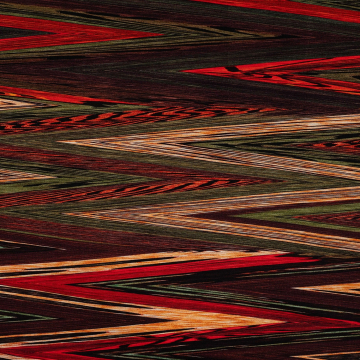 Viscose jersey zig zag, rood