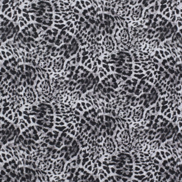 Viscose stof Animal Print, lichtgrijs