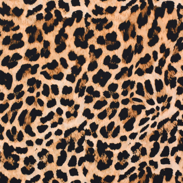 Viscose stof luipaard, bruin