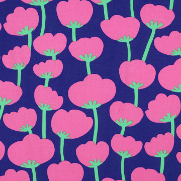 Tissu viscose Nerida Hansen Poppies, pourpre