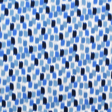 Viskosestoff Paint Stripes, blau