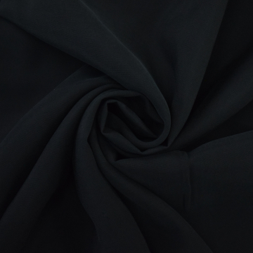 Tissu viscose Sandwashed, noir