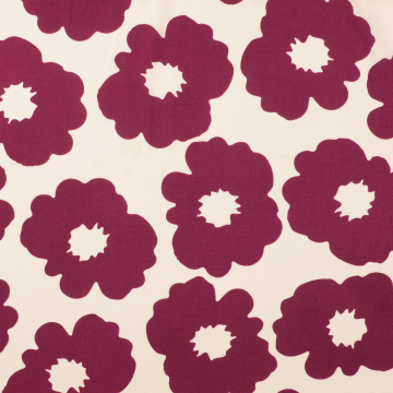 Viscose stof Shadow Flowers, crèmekleurig