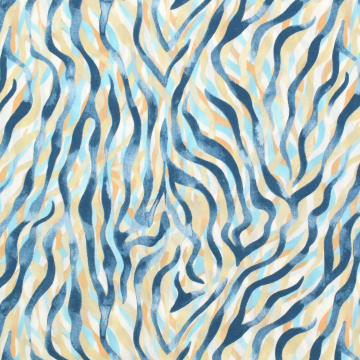 Viskosestoff Zebra Stripes, blau