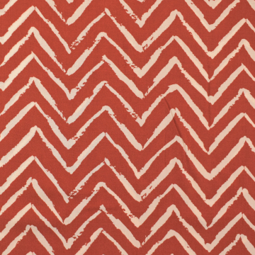 Viscose stof Zig Zag, terracotta