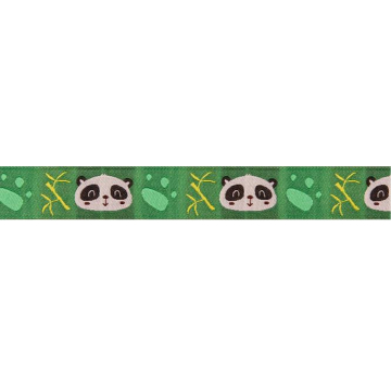 Webband Pandakopf 15 mm, grün