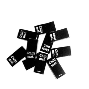 Étiquette vêtement à coudre Chill mal., noir