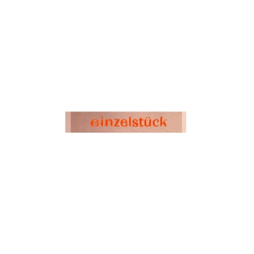 Étiquette vêtement Einzelstück, orange