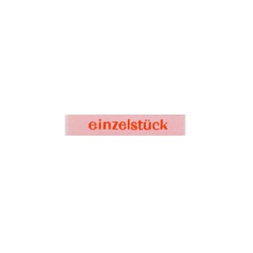 Étiquette vêtement Einzelstück, rose