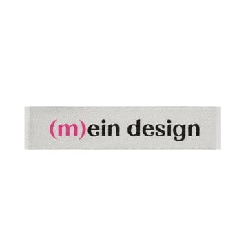 Étiquette vêtement (M)ein design, blanc