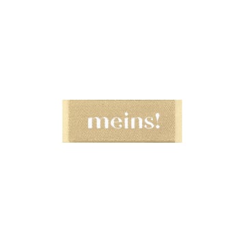 Étiquette vêtement Meins!, beige