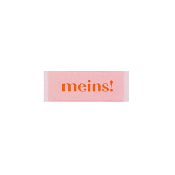 Étiquette vêtement Meins!, rose