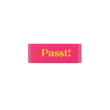 Étiquette vêtement Passt!, rose fuchsia