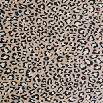 Tissu polaire doux wellness Animal Print, beige