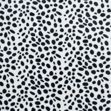 Tissu polaire doux wellness Chien Dalmatien, blanc