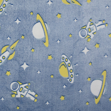 Wellnessfleece Glow in the Dark Astronaut, blau