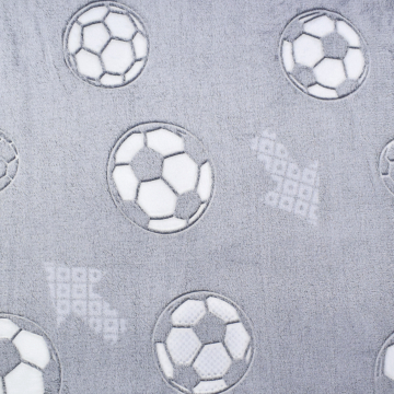 Wellnessfleece Glow in the Dark Fußball, hellgrau