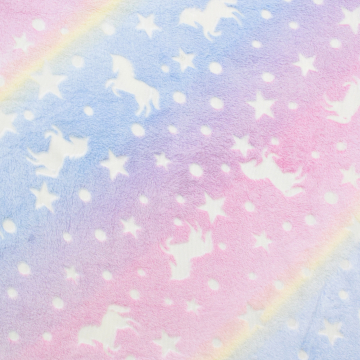 Wellnessfleece Glow in the Dark Rainbow Unicorn