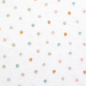 Tissu polaire doux wellness à pois Little Dots, blanc