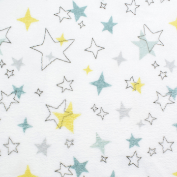 Wellnessfleece stars, wit