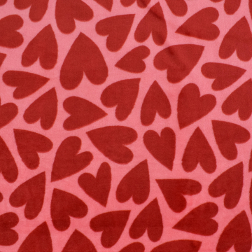 Wellnessfleece Sweet Hearts, roze