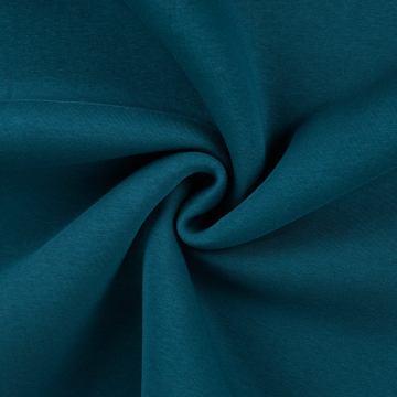 Tissu sweat molleton, bleu pétrole
