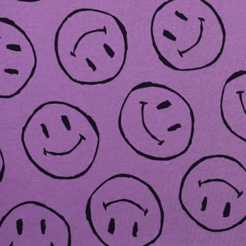 Wintersweat smiley, paars