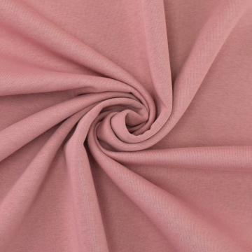 Tissu sweat molleton uni, rose pâle
