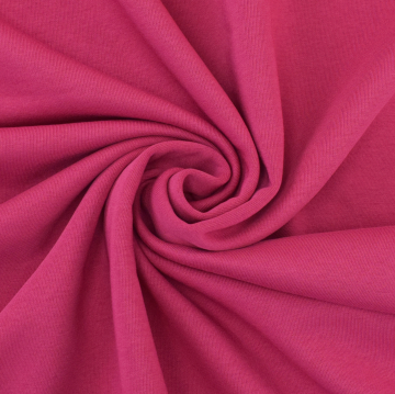 Tissu sweat molleton uni, rouge magenta