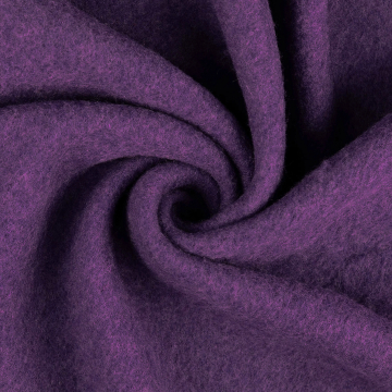 Tissu laine vierge uni, pourpre