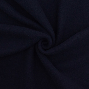 Wollen fleece uni, marineblauw