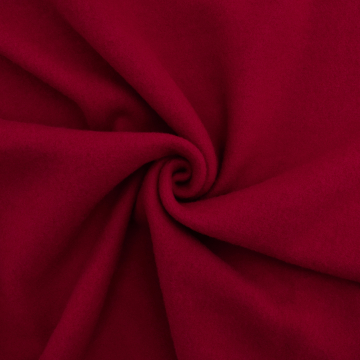 Wollen fleece uni, rood
