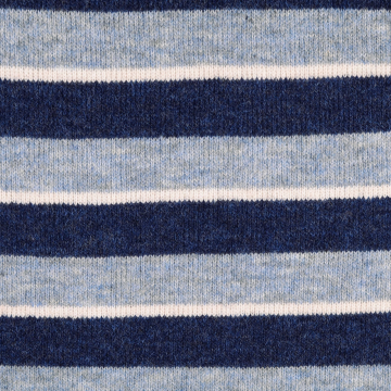 Gebreide stof met wol Colour Stripes, blauw