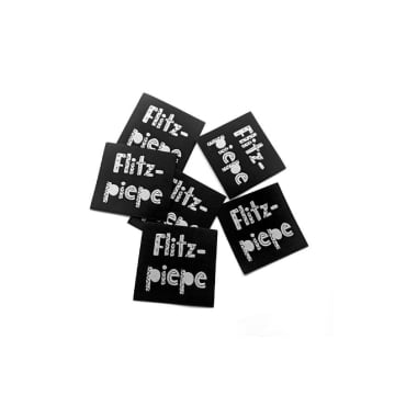 Patch écusson XL à coudre Flitzpiepe, noir