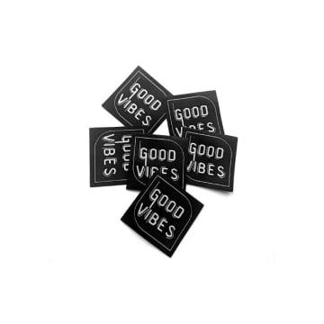 Patch écusson XL à coudre Good Vibes, noir