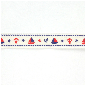 Ribbon 15 mm Sailing, gebroken-wit