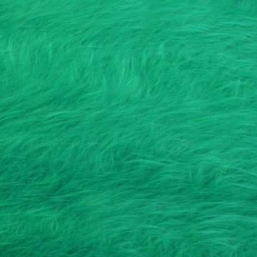 Tissu fausse fourrure à longs poils hirsutes, vert