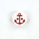 white, red | Button anchor 13 mm, white / red