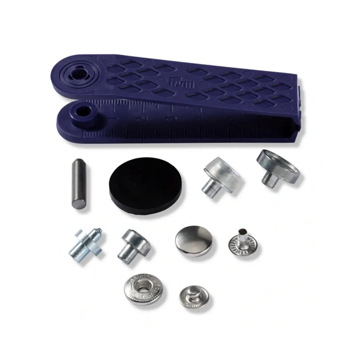 10 boutons pression pour anorak, 12 mm, couleur argent