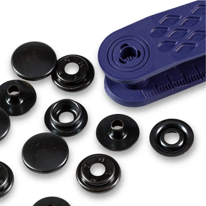 10 boutons pression sport & camping, 15 mm, couleur bronze antique