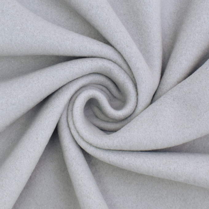 Tissu polaire 100% coton, gris clair