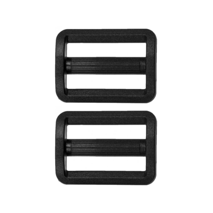 2 boucles coulissantes sangle, 40 mm, noir