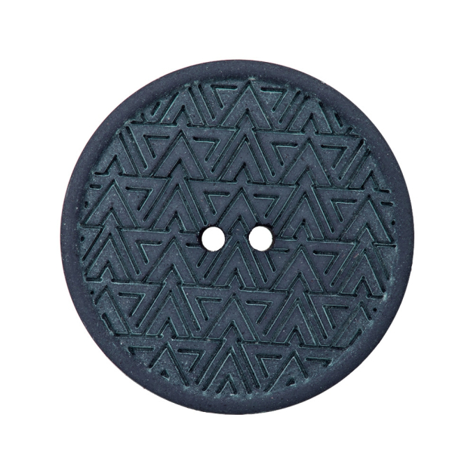 Bouton 2 trous en chanvre et polyester recyclé, 20 mm, gris foncé (0068)