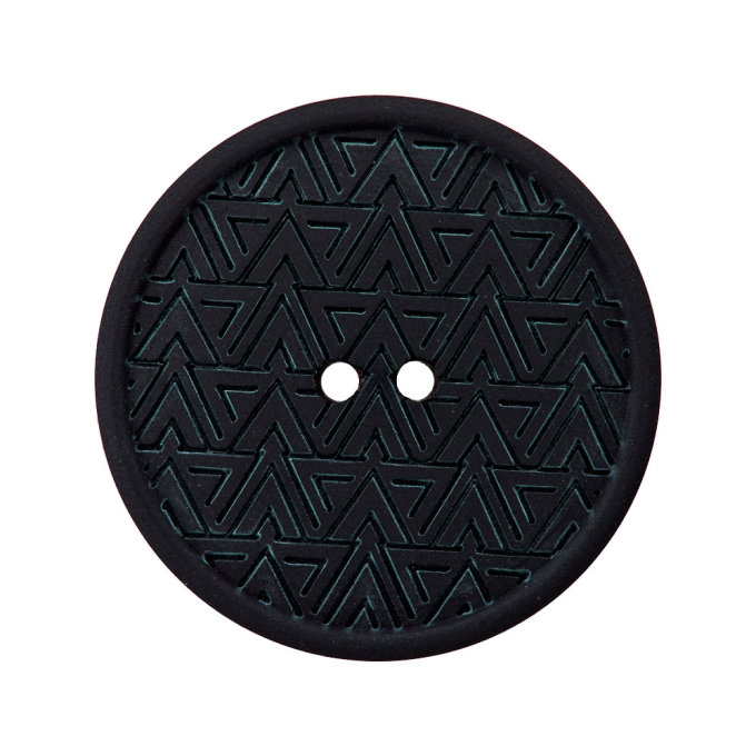 Bouton 2 trous en chanvre et polyester recyclé, 20 mm, noir (0080)