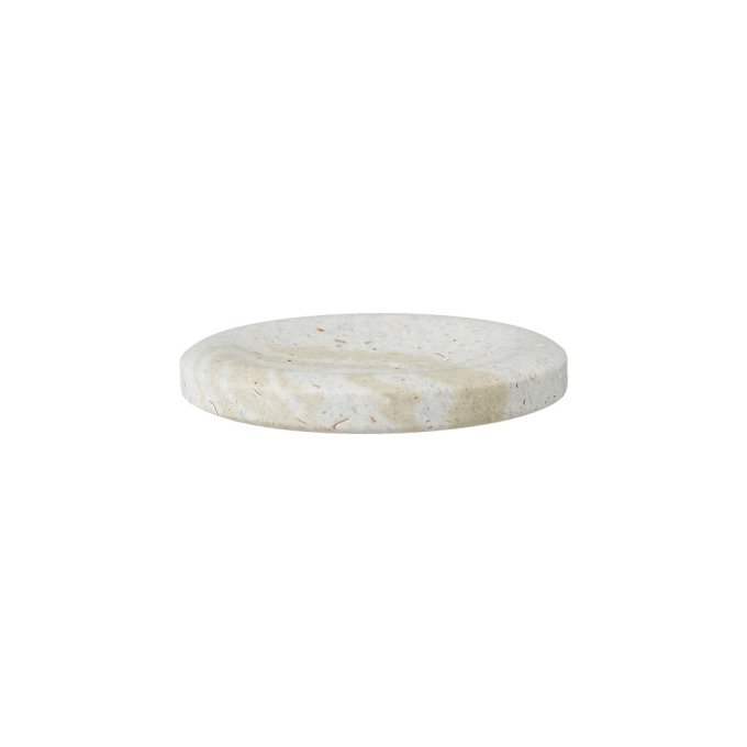 Bouton couture chanvre et polyester recyclé, 25mm 2 trous, naturel-marbré