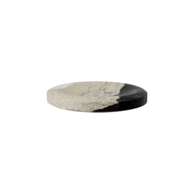 Bouton 2 trous en chanvre et polyester recyclé, 25 mm, multicolor-marbré