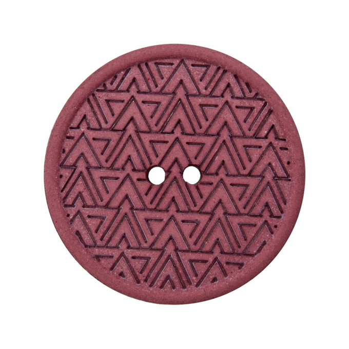 Bouton couture chanvre et polyester recyclé 28 mm, 2 trous, baies (0056)
